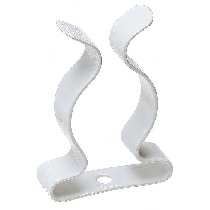 Tool Clips/Terry Clip Closed Type Poly Coated White